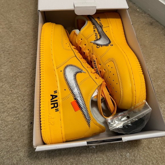 Nike Air Force 1 x Off-White Lemonade / ICA / University Gold New Size 7 - Picture 1 of 2